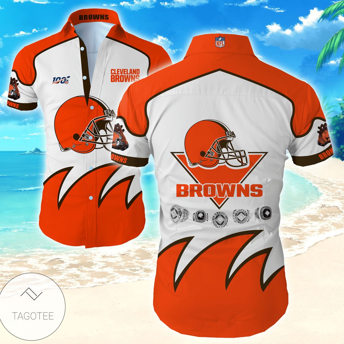 Nfl Cleveland Browns Authentic Hawaiian Shirt 2022 Tropical Shirt Mens