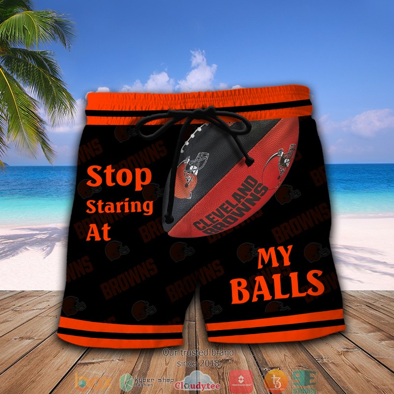 NFL Carolina Panthers Stop Staring At My Balls Beach short