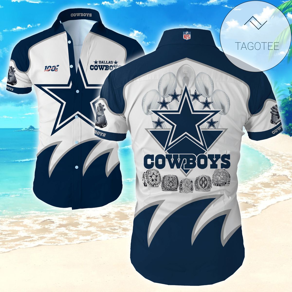 Nfl Dallas Cowboy Hawaiian Shirt Tropical Shirt Mens Floral Button Up Shirt