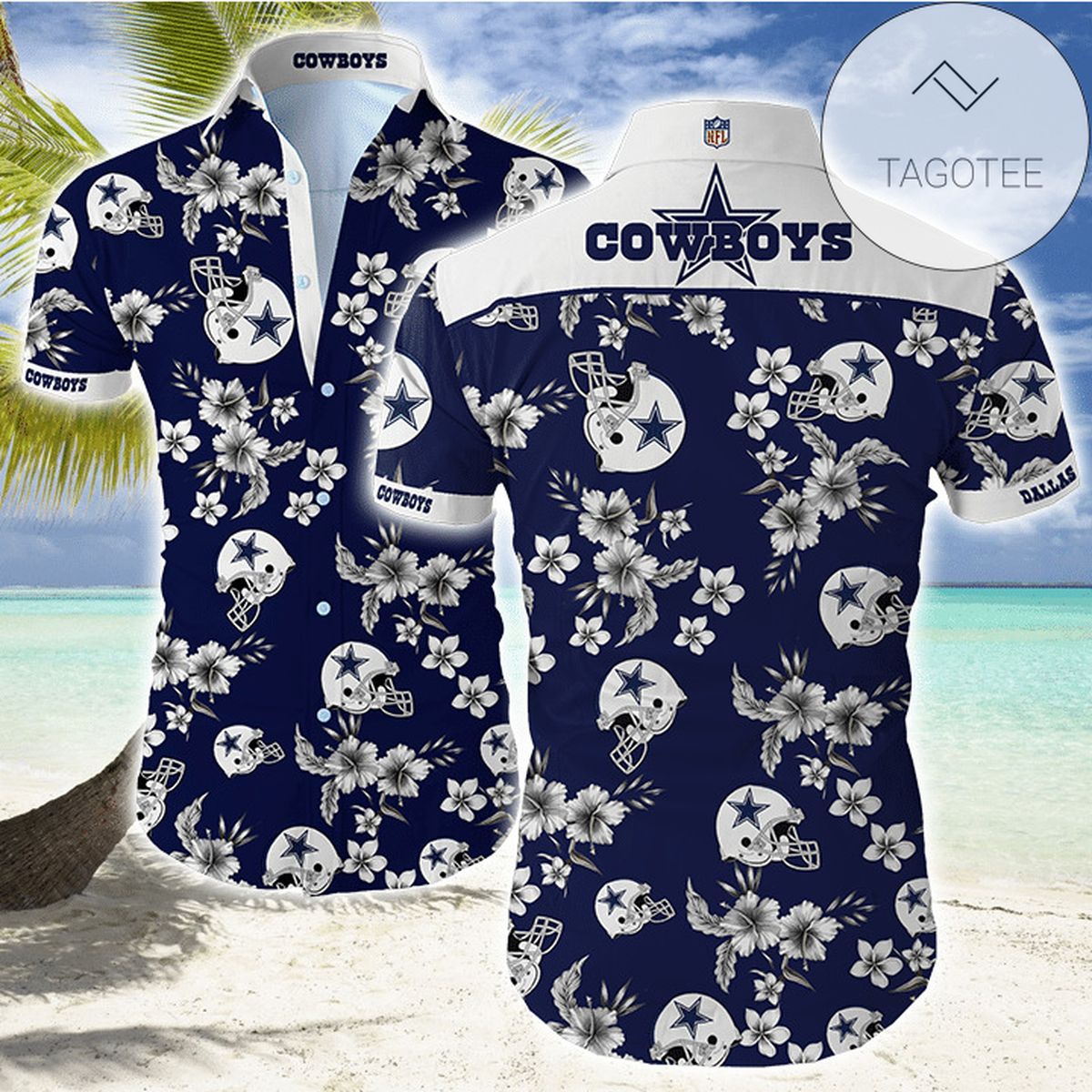 Nfl Dallas Cowboy Hawaiian Shirt Tropical Shirt Mens Floral Button Up Shirt