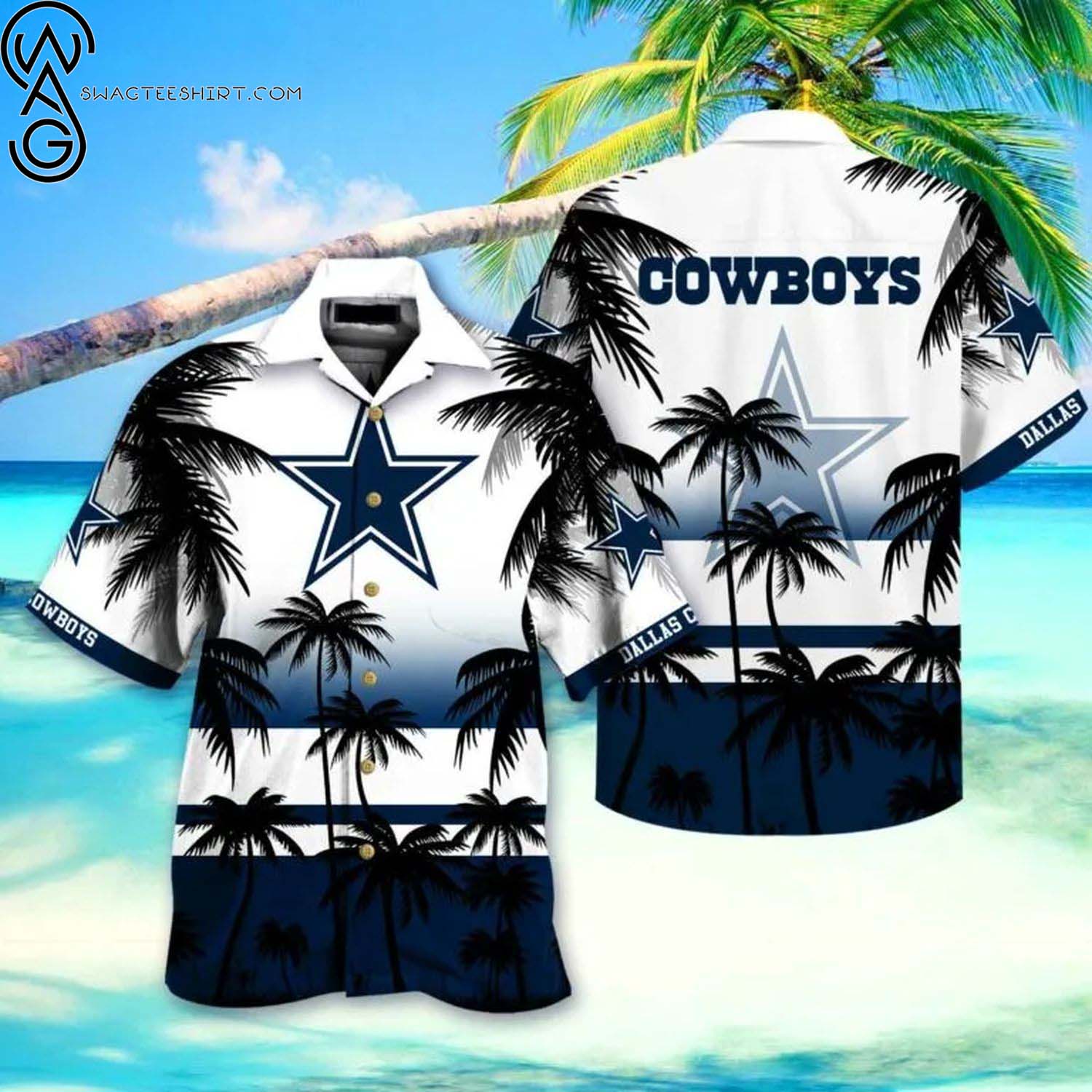 NFL Dallas Cowboys Flag American Summer Aloha Hawaiian Shirt