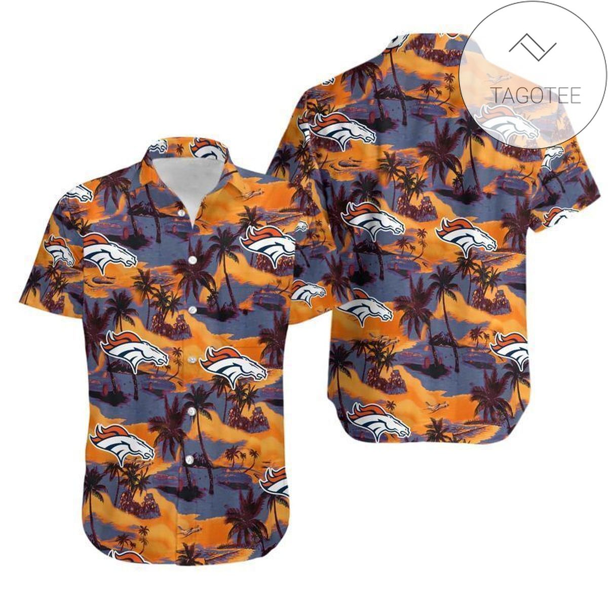 Nfl Denver Broncos Hawaiian Shirt Tropical Shirt Mens Floral Button Up Shirt