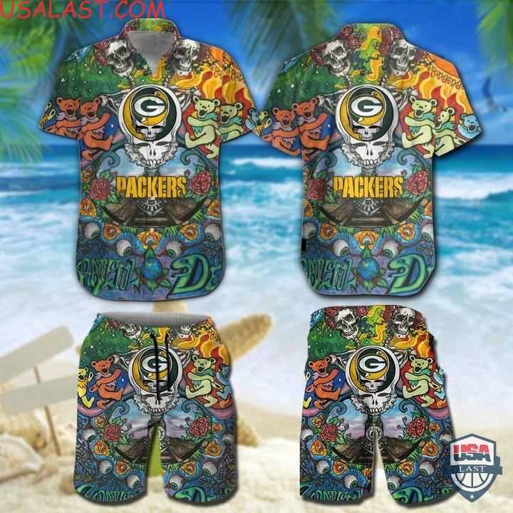 NFL Houston Texans Grateful Dead Bears Hawaiian Shirt And Shorts