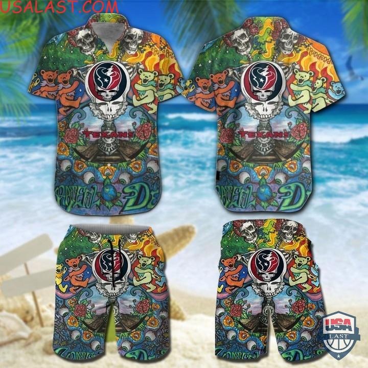 NFL Indianapolis Colts Grateful Dead Bears Hawaiian Shirt And Shorts