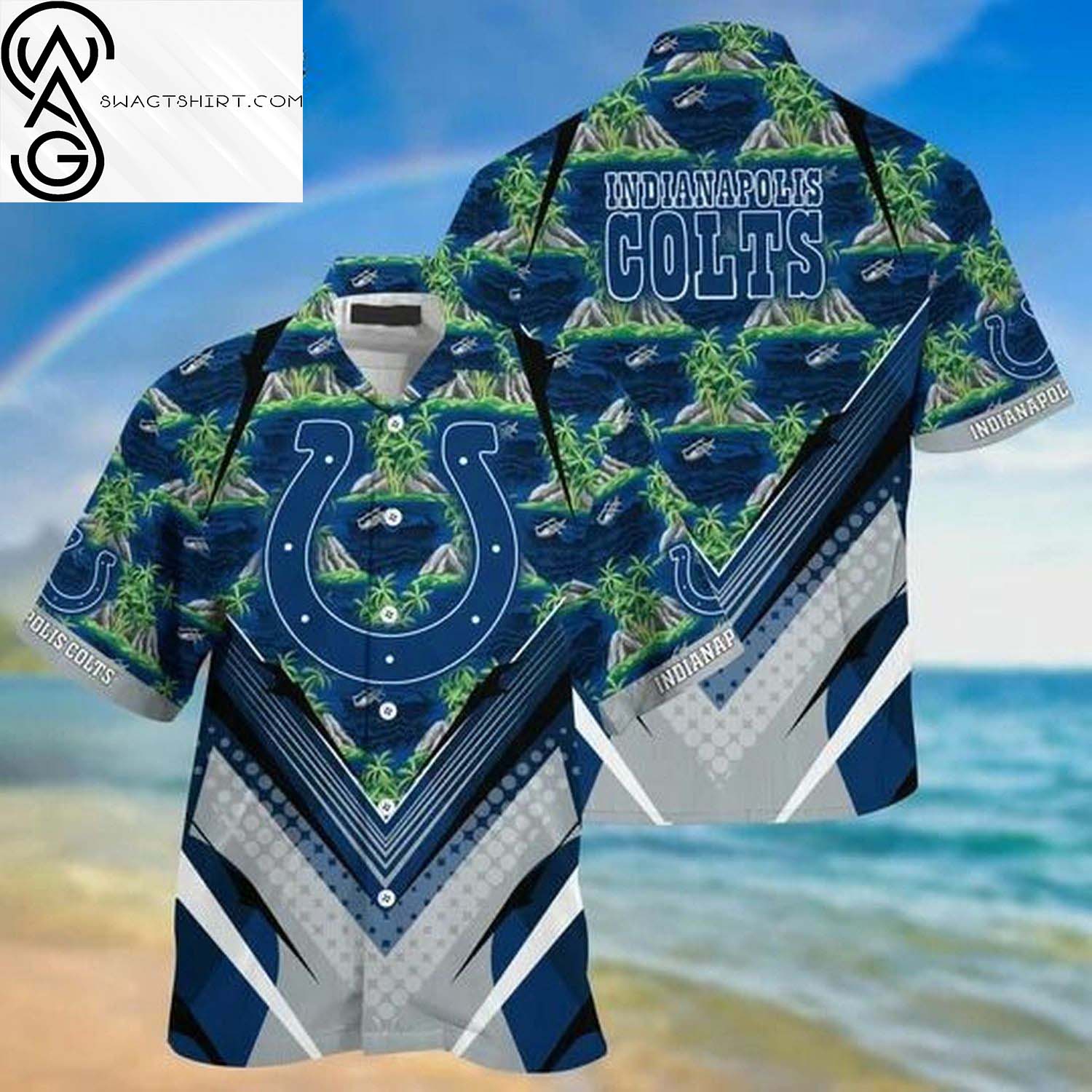 NFL Indianapolis Colts Summer Vacation Hawaiian Shirt