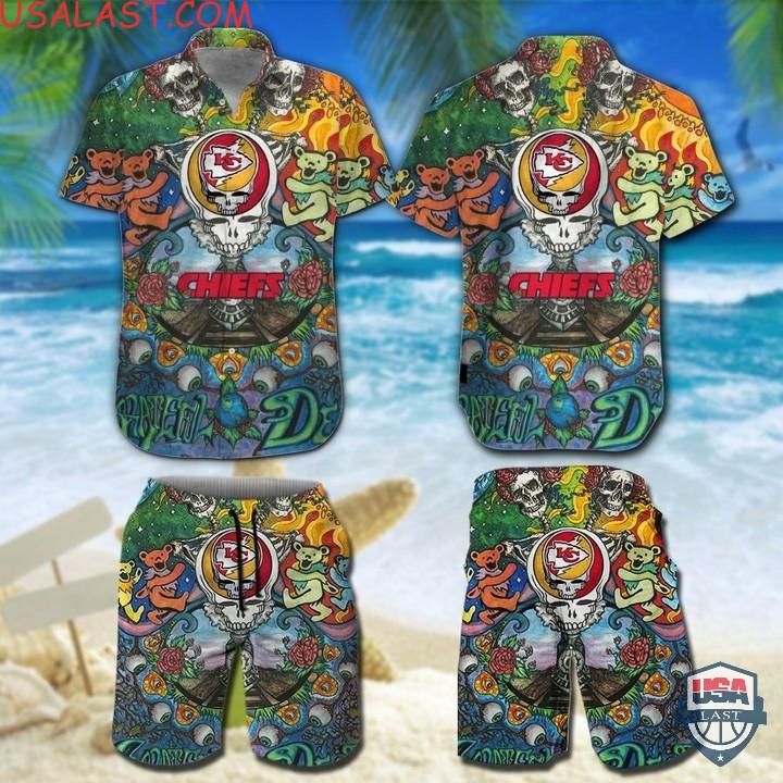 NFL Jacksonville Jaguars Grateful Dead Bears Hawaiian Shirt And Shorts