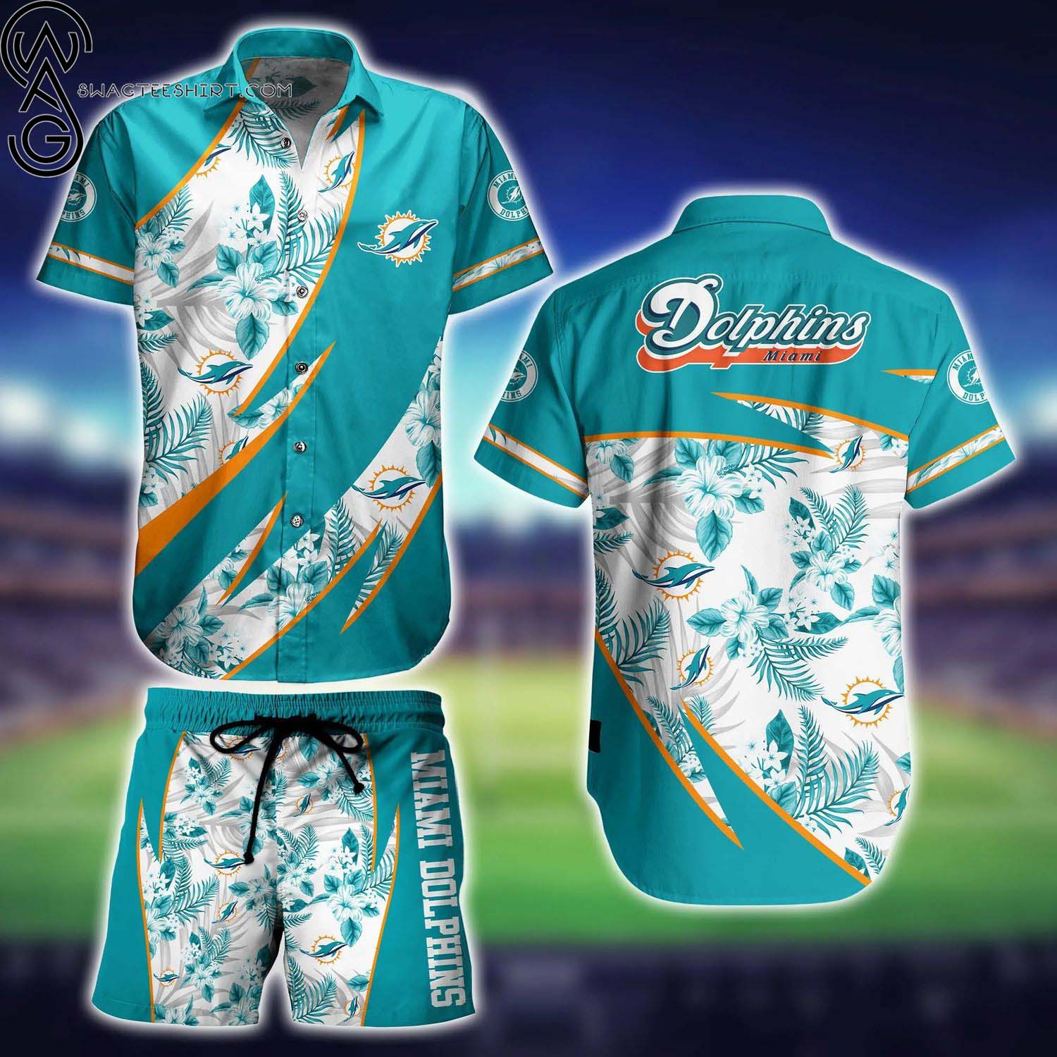 NFL Miami Dolphins Shark Summer Aloha Hawaiian Shirt