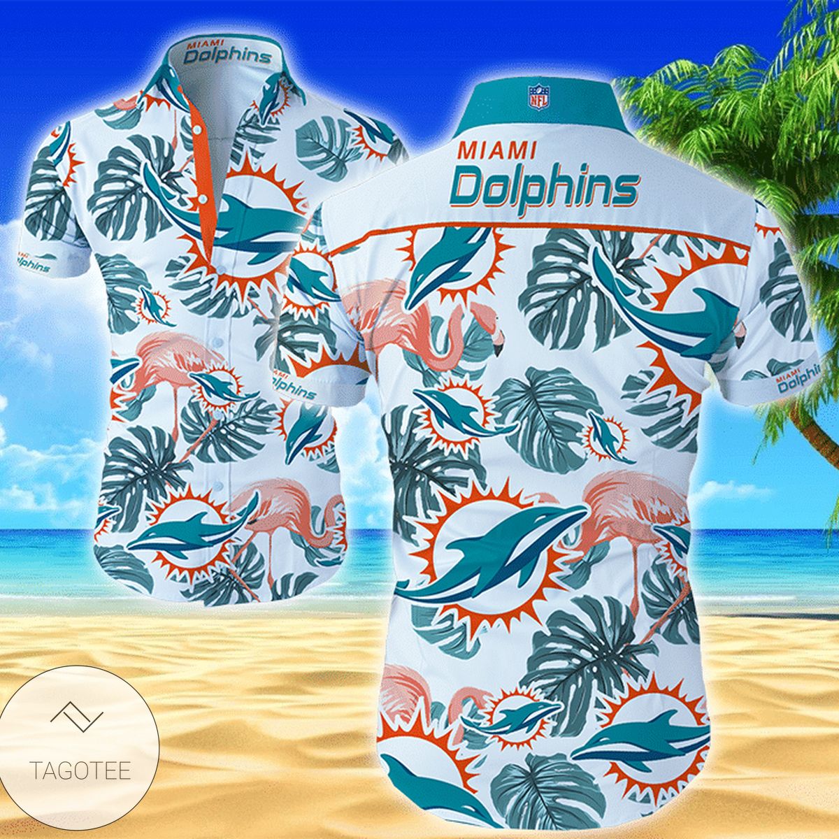 Nfl Miami Dolphins Authentic Hawaiian Shirt 2022 Summer Button Up Shirt For Men Beach Wear Short Sleeve Authentic Hawaiian Shirt 2022