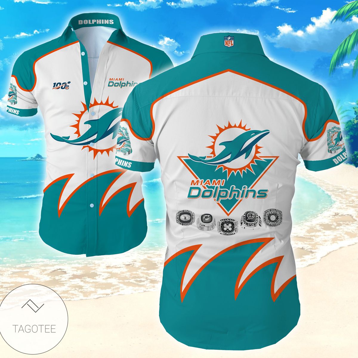 Nfl Miami Dolphins Authentic Hawaiian Shirt 2022 Tropical Shirt Mens Flora