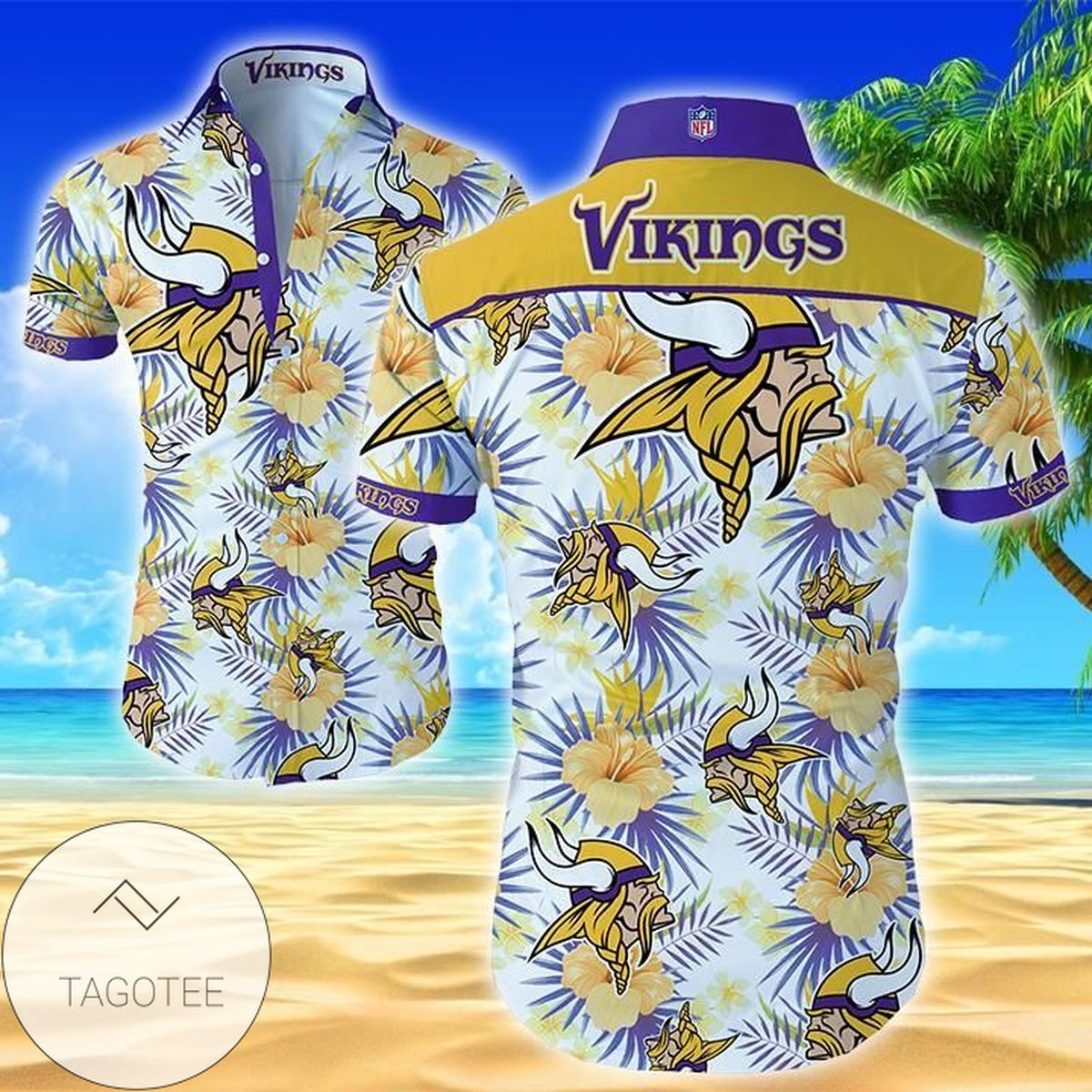 Nfl Minnesota Vikings Authentic Hawaiian Shirt 2022 Tropical Shirt Mens Fl