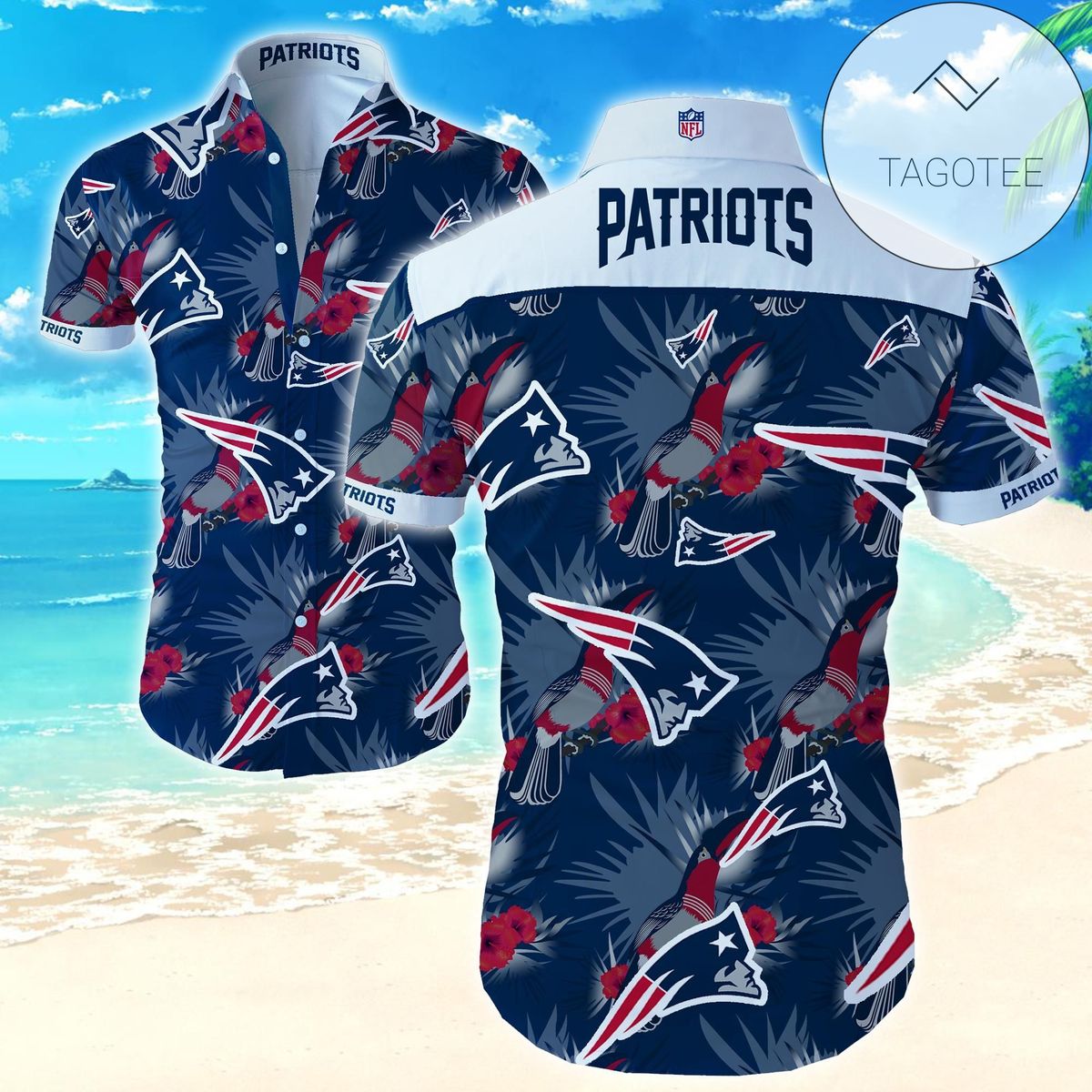 Nfl New England Patriots Authentic Hawaiian Shirt 2022 Tropical Shirt Mens