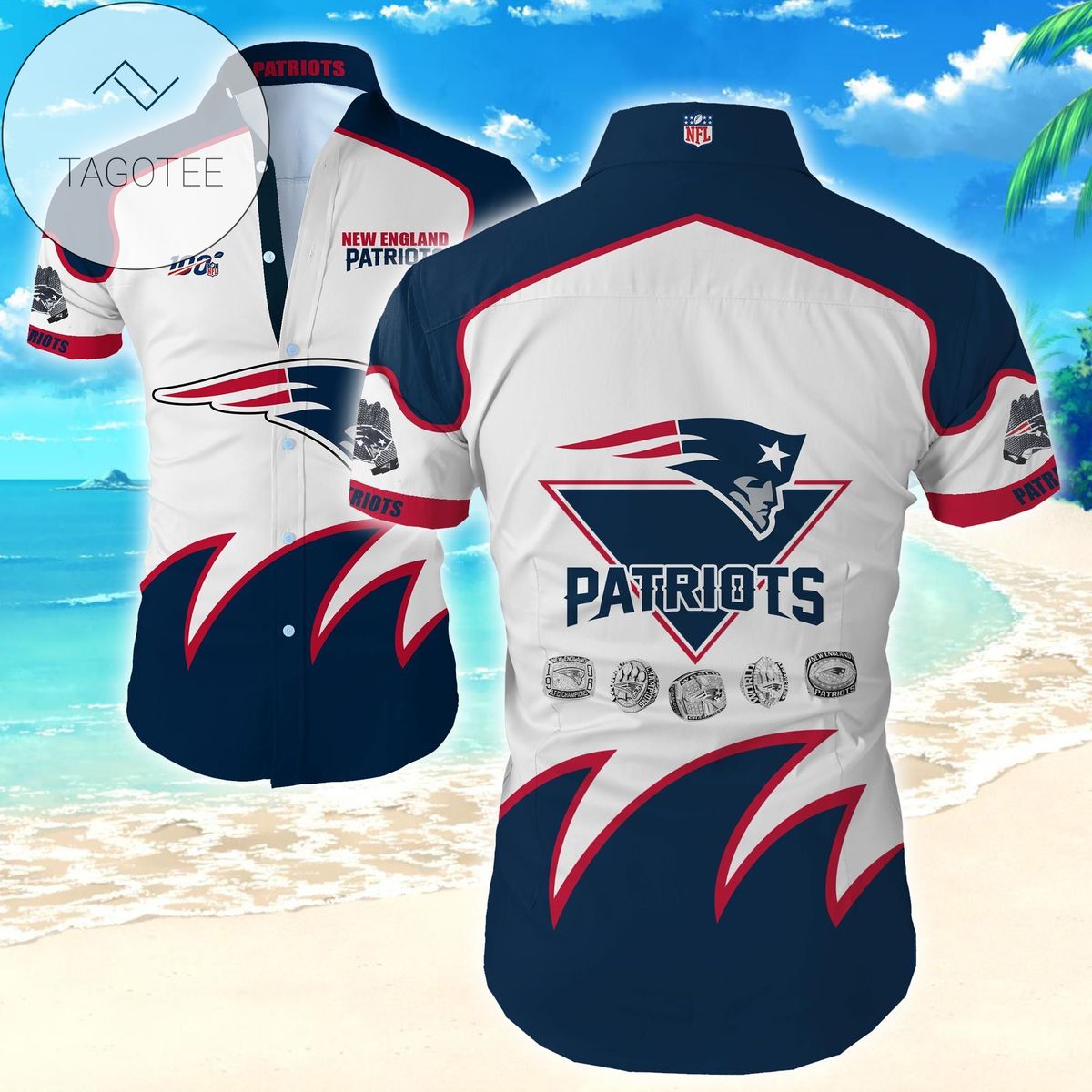 Nfl New England Patriots Tropical Flower Authentic Hawaiian Shirt 2022