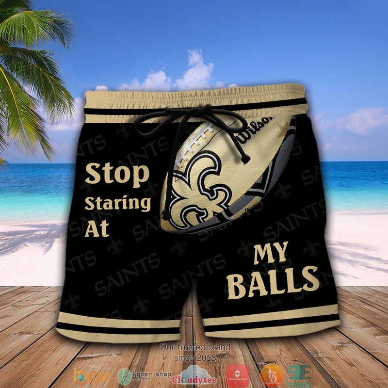 NFL New York Giants Stop Staring At My Balls Beach short