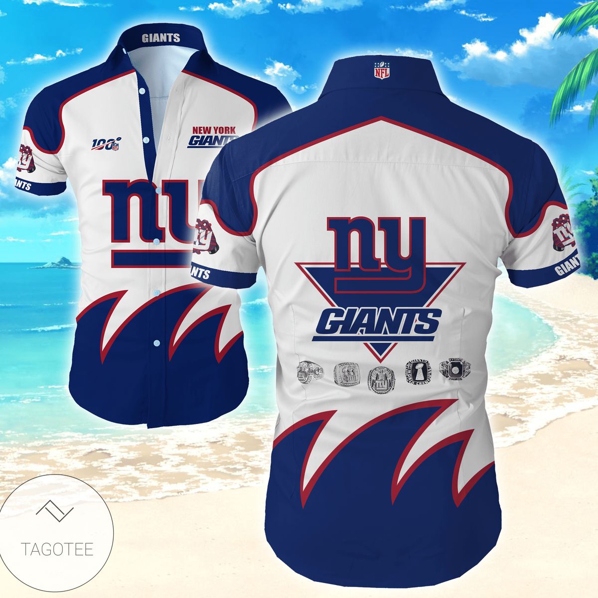 Nfl New York Giants Hawaiian Shirt Tropical Shirt Mens Flor