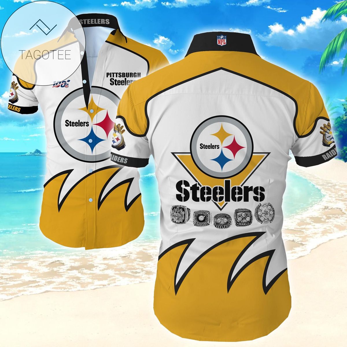 Nfl Pittsburgh Steelers 3d Hawaii T Shirt Tnt-05402-hws