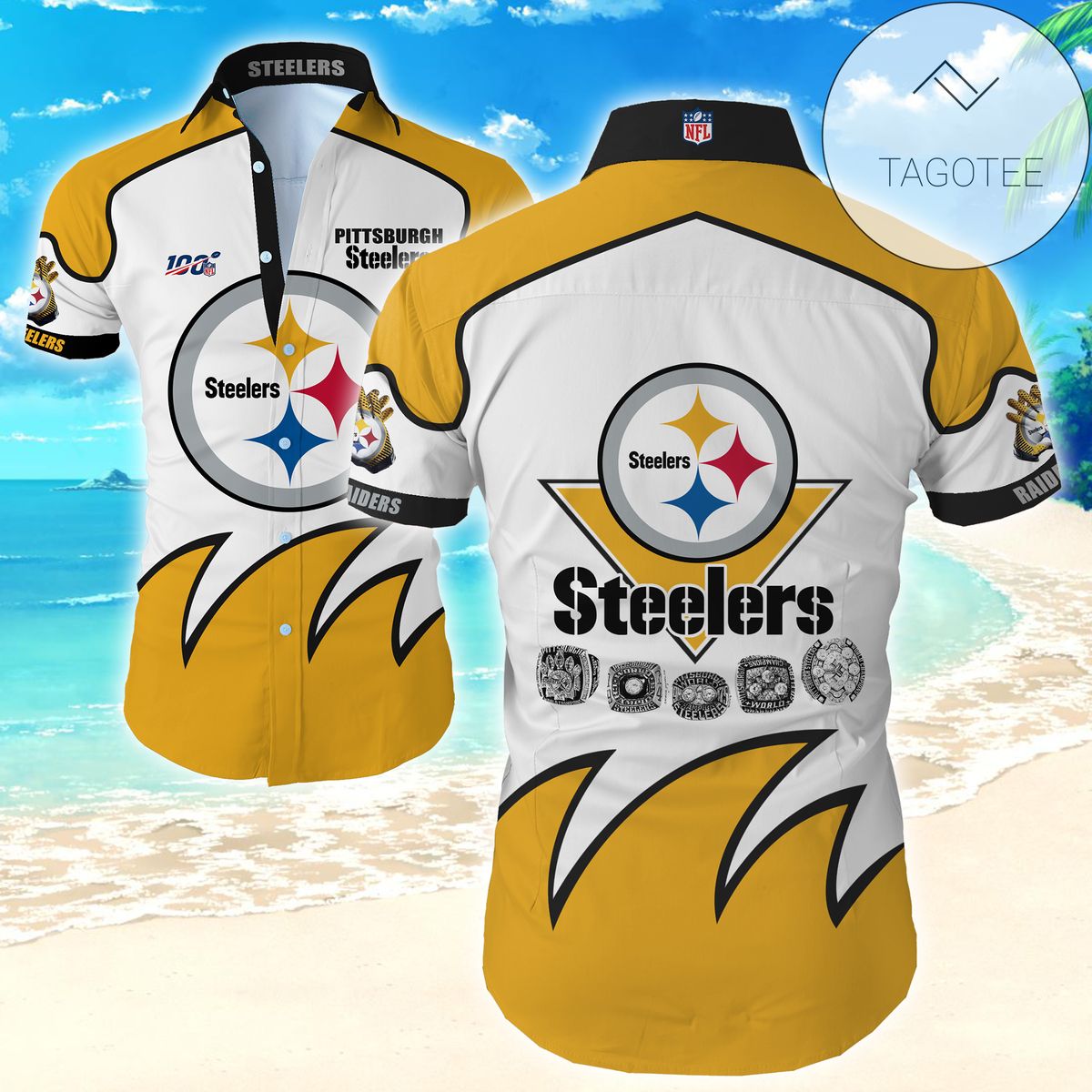 Nfl Pittsburgh Steelers Tommy Bahama Authentic Hawaiian Shirt 2022 Summer Button Up Shirt For Men Hawaiian Summer Trends Shirt 2020