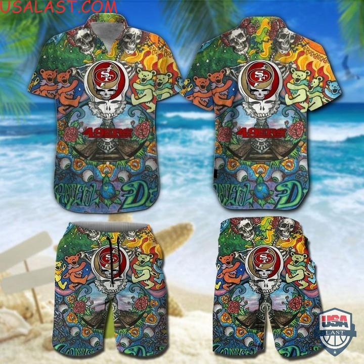 NFL Seattle Seahawks Grateful Dead Bears Hawaiian Shirt And Shorts