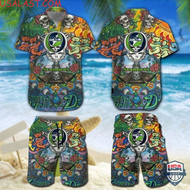 NFL San Francisco 49ers Grateful Dead Bears Hawaiian Shirt And Shorts