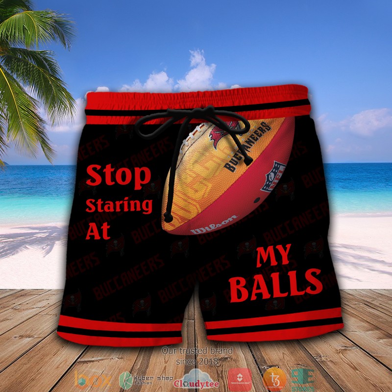 NFL Tampa Bay Buccaneers Stop Staring At My Balls Beach short