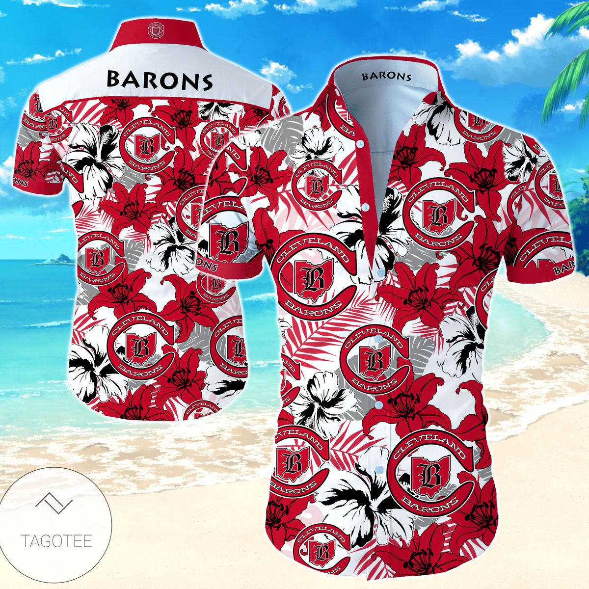 Nhl Cleveland Barons Tommy Bahama Hawaiian Shirt Summer Button Up Shirt For Men Hawaiian Summer Trends Shirt 2020