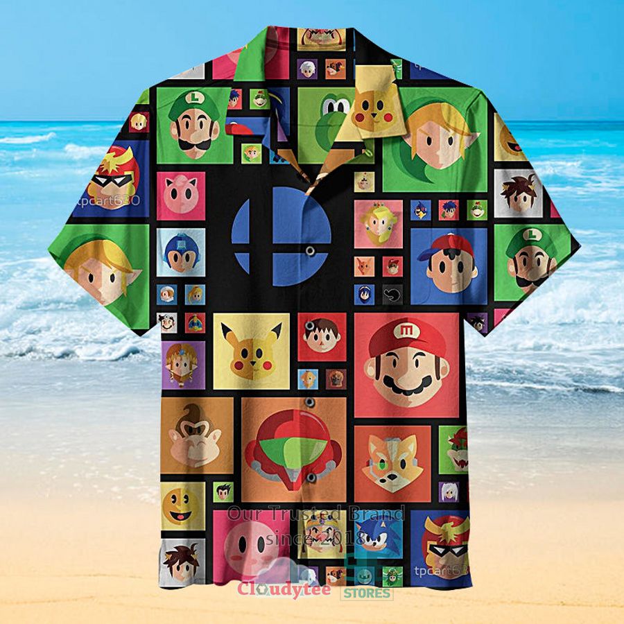 Nintendo 8-Bit Video Game Cover Hawaiian Shirt