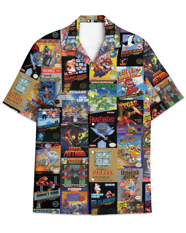 Nintendo Entertainment System NES Hawaiian Shirt