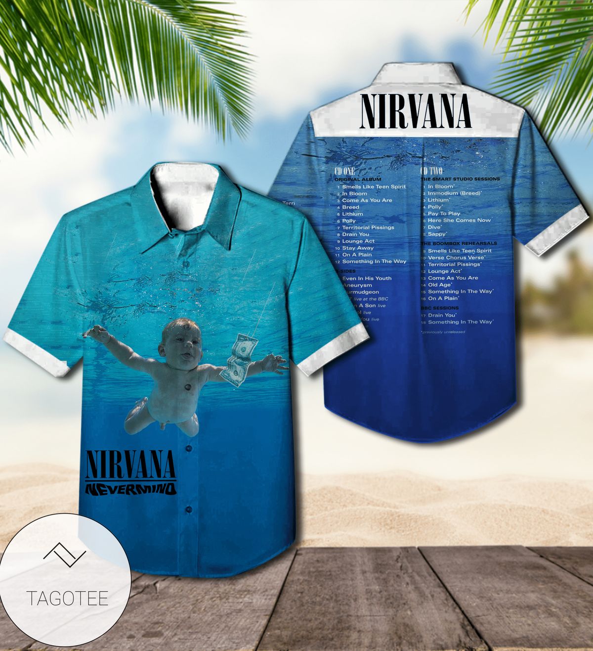 Nirvana Incesticide Compilation Album Cover Hawaiian Shirt