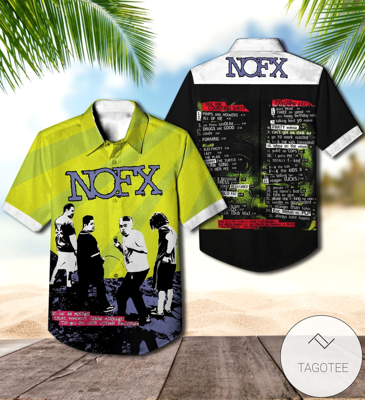 Nofx Never Trust A Hippy Ep Cover Hawaiian Shirt