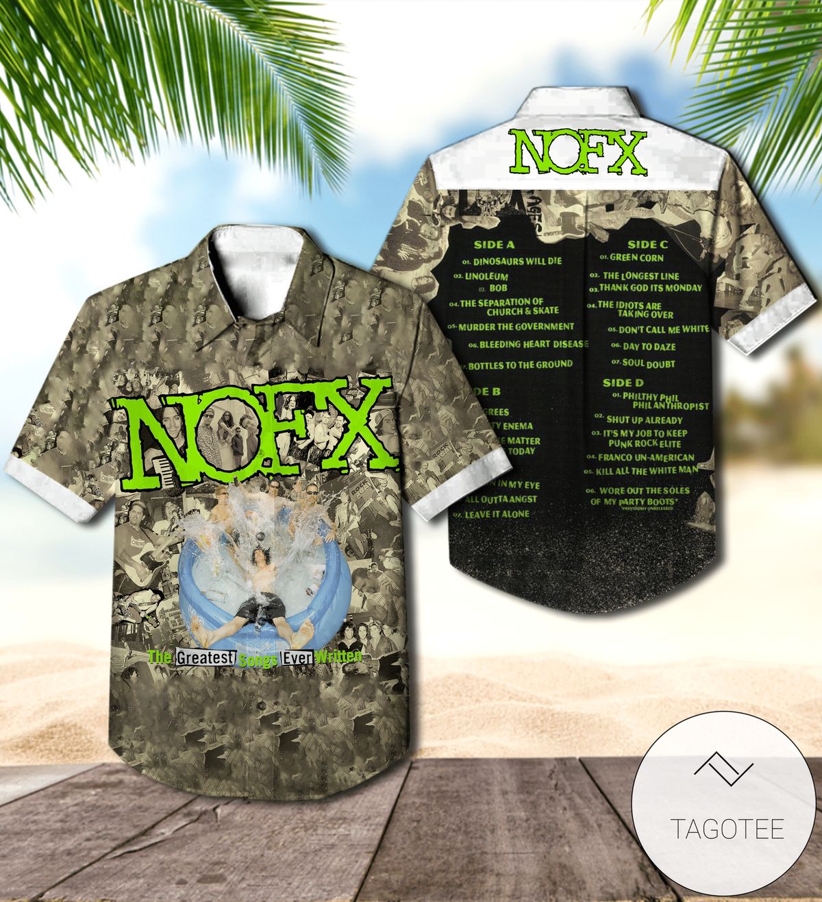 Nofx So Long And Thanks For All The Shoes Album Cover Hawaiian Shirt