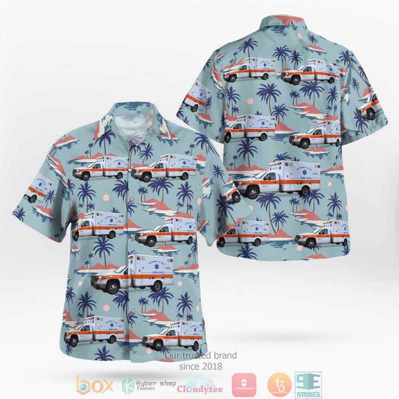 North Bergen EMS North Bergen New Jersey Hawaiian Shirt