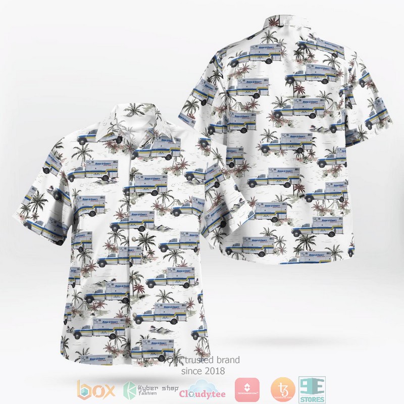 North Bergen EMS North Bergen New Jersey Hawaiian Shirt