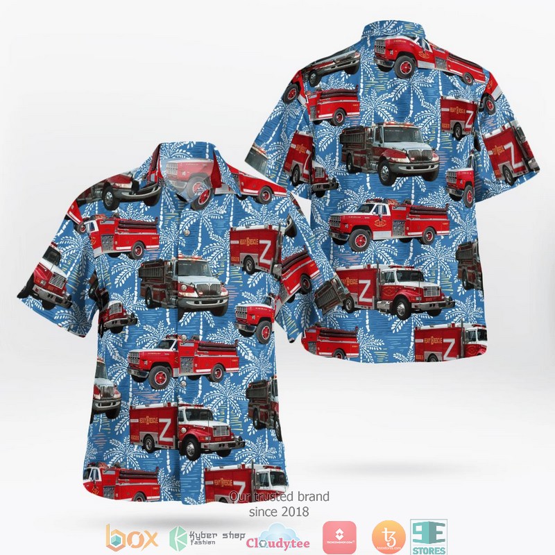 North Carolina Greensboro Fire Department Hawaiian Shirt