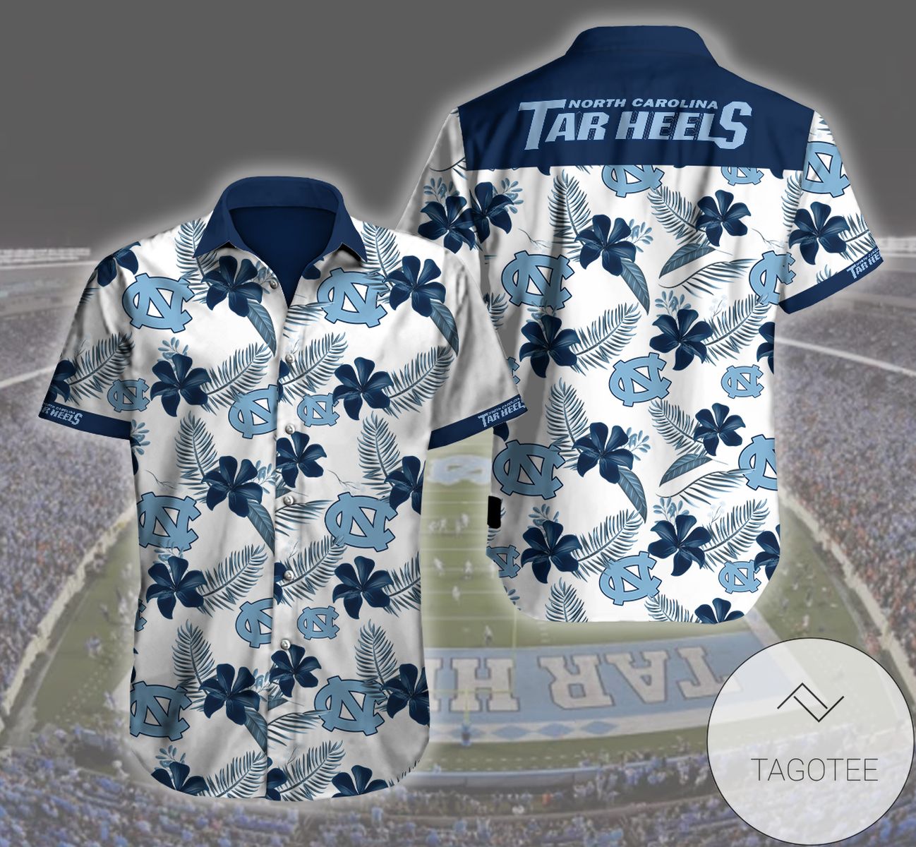 North Carolina Tar Heels 3d Authentic Hawaiian Shirt 2022