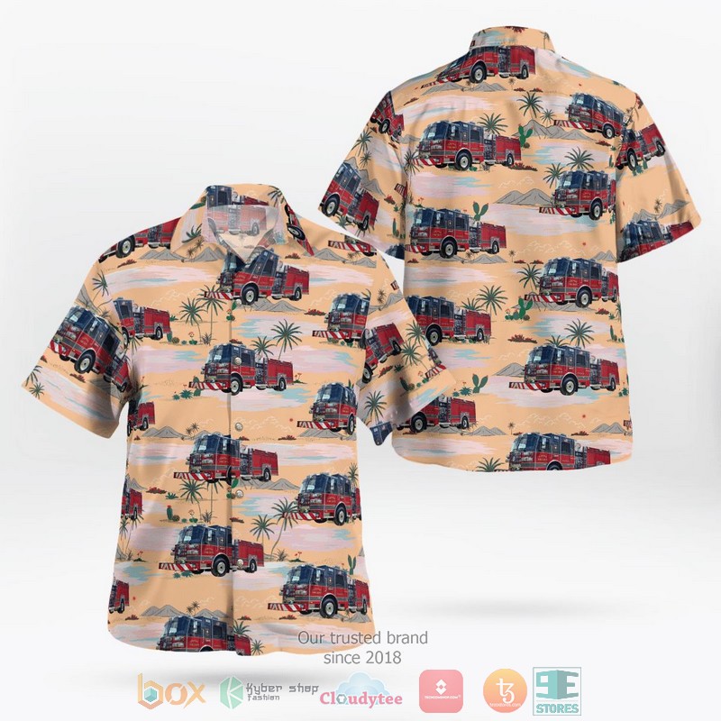 North Carolina Greensboro Fire Department Hawaiian Shirt