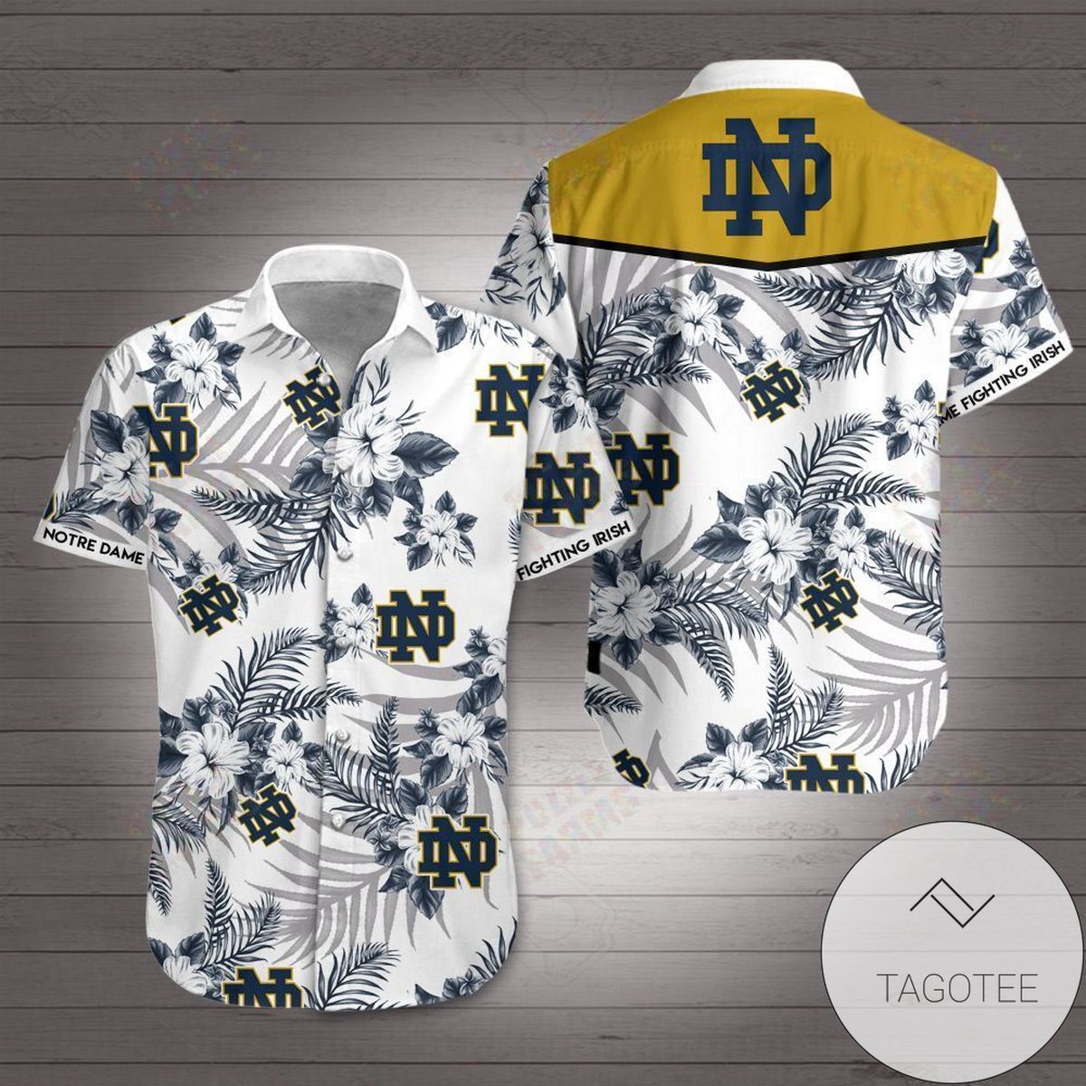 Notre Dame Logo Fighting Irish Authentic Hawaiian Shirt 2022