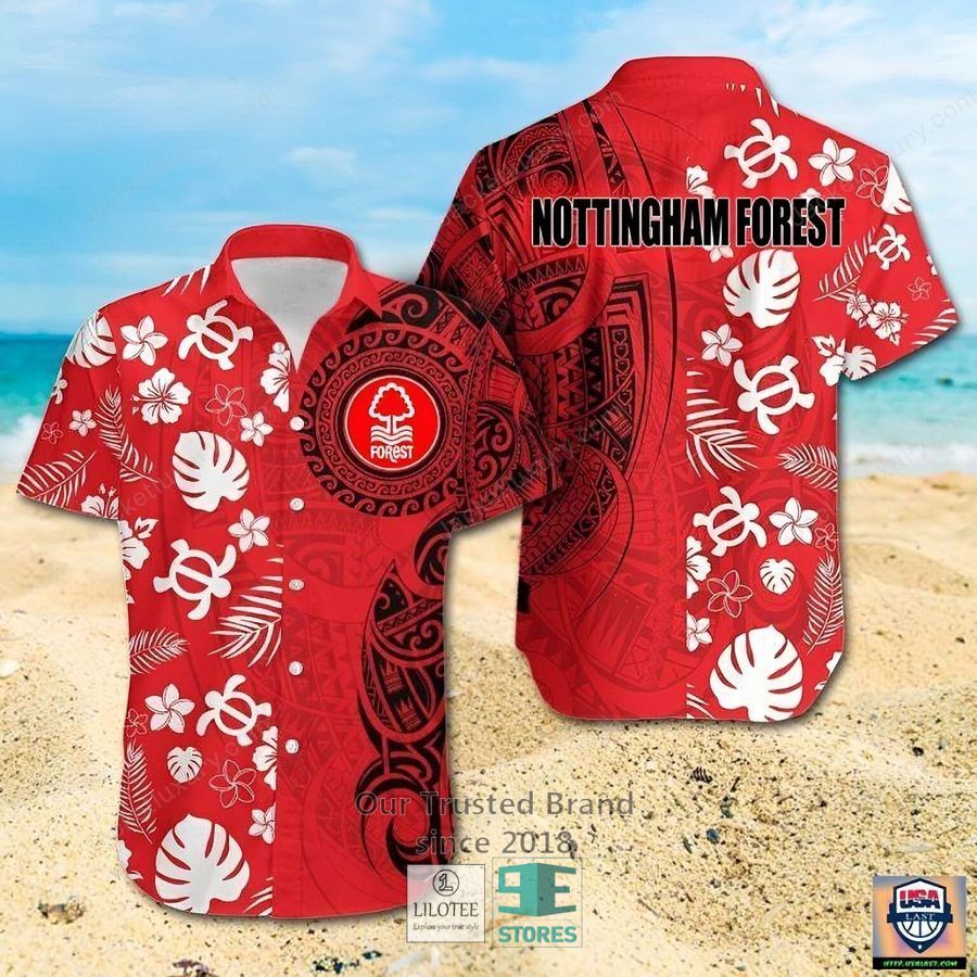 Nottingham Forest F.C Hibiscus Hawaiian Shirt, Short