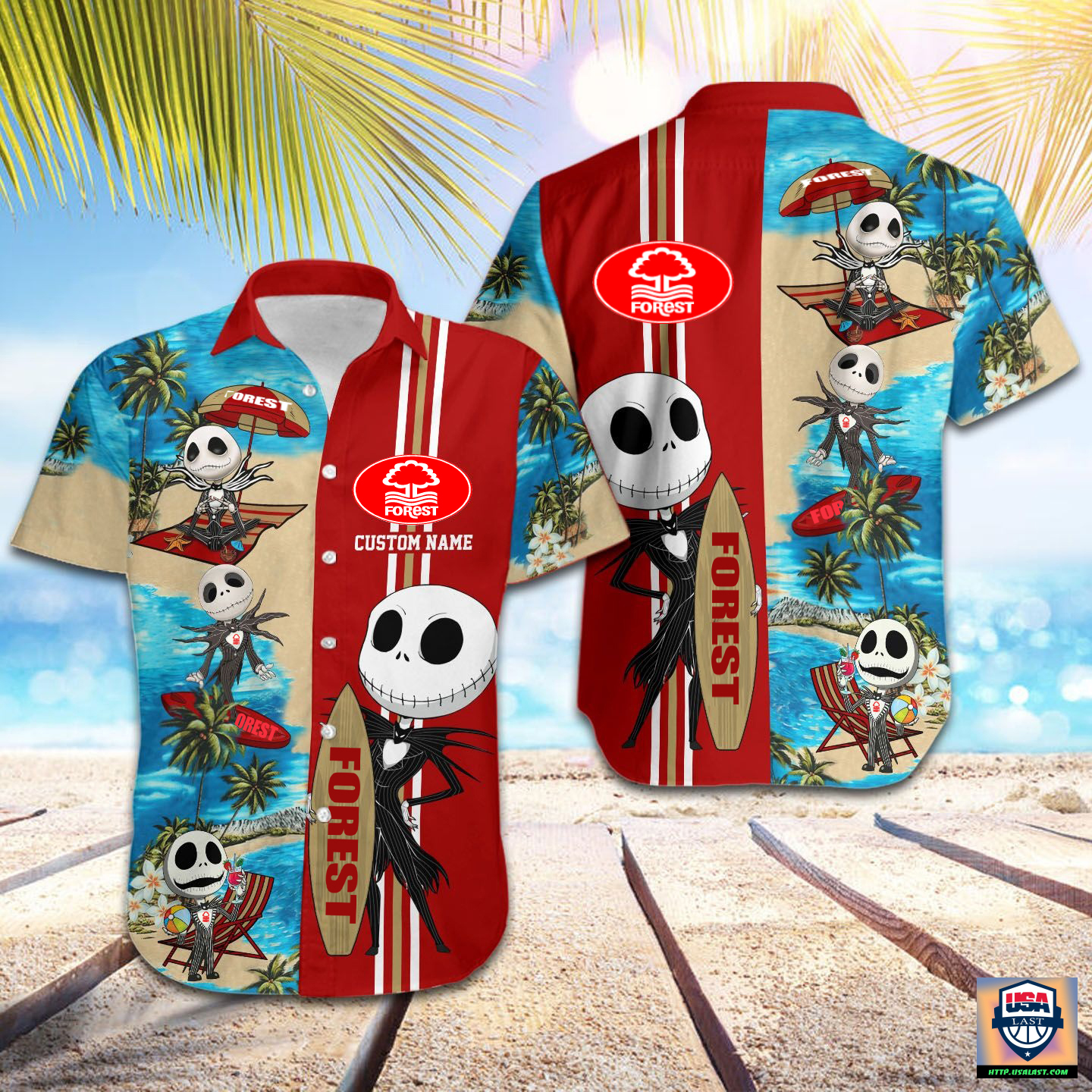 Nottingham Forest FC Mickey Mouse Custom Name Hawaiian Shirt