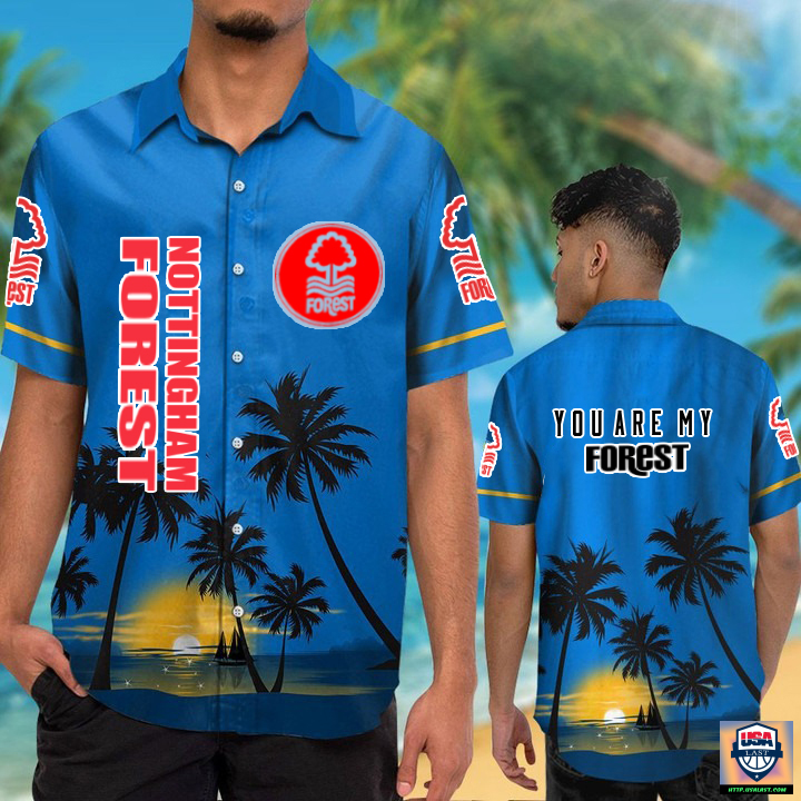 Nottingham Forest Football Club Palm Tree Hawaiian 3D Shirt