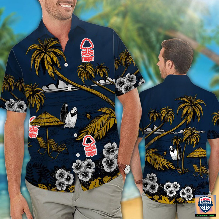 Nottingham Forest Football Club Palm Tree Hawaiian 3D Shirt