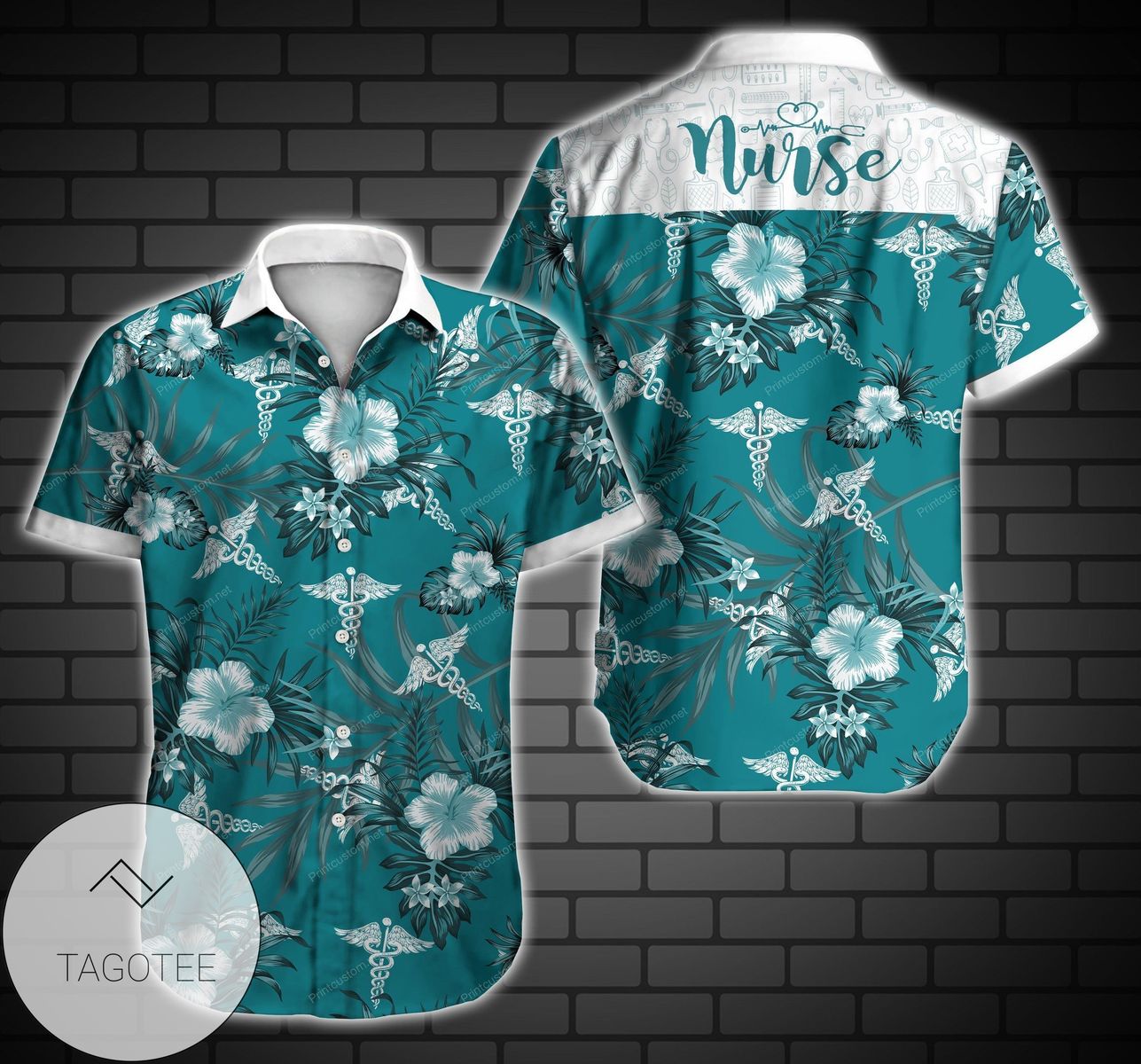 Nurse Apparel Nurse Hawaiian Button Up Shirt For Kid