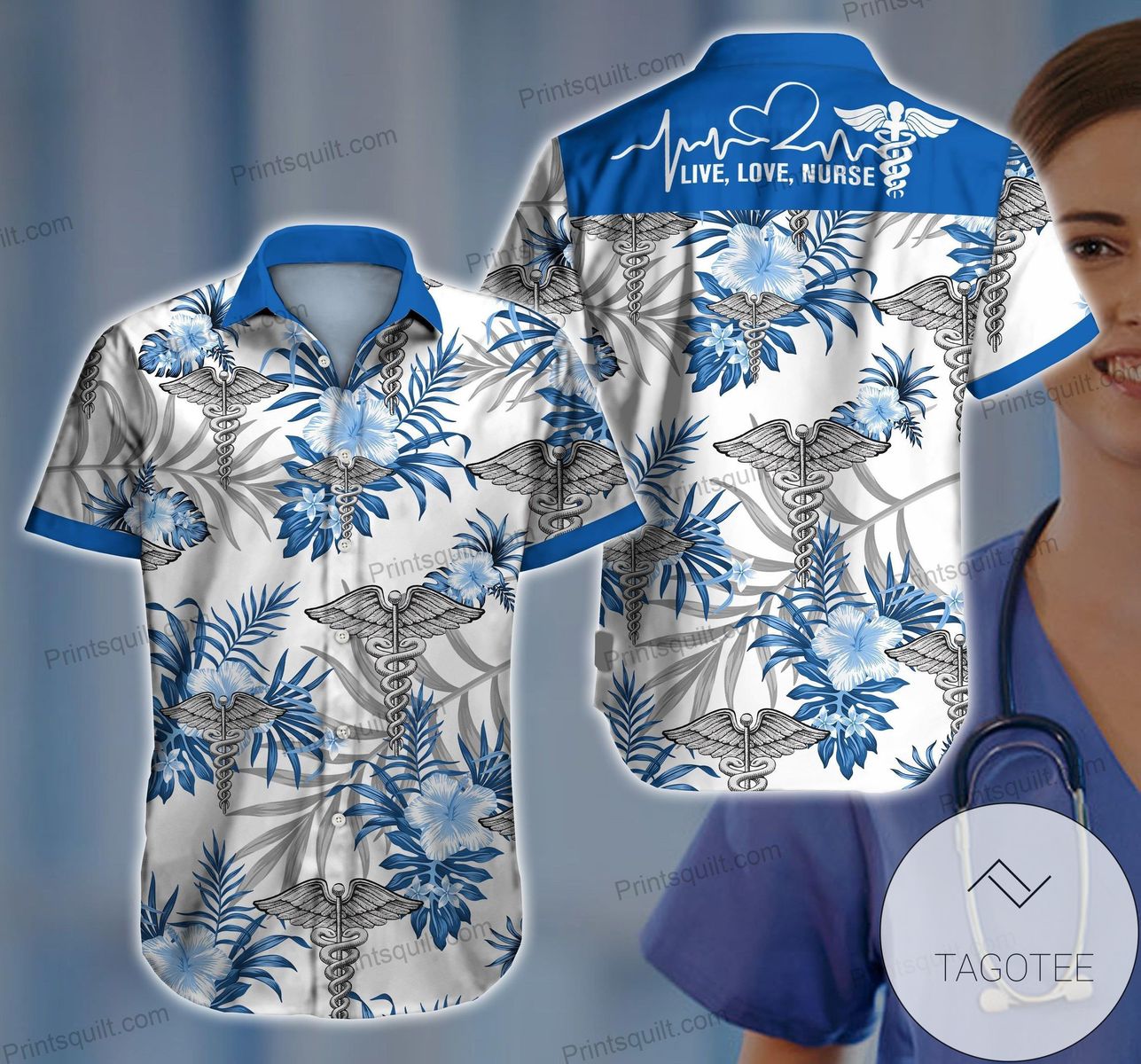 Nurse V3 Hawaii 3d Shirt