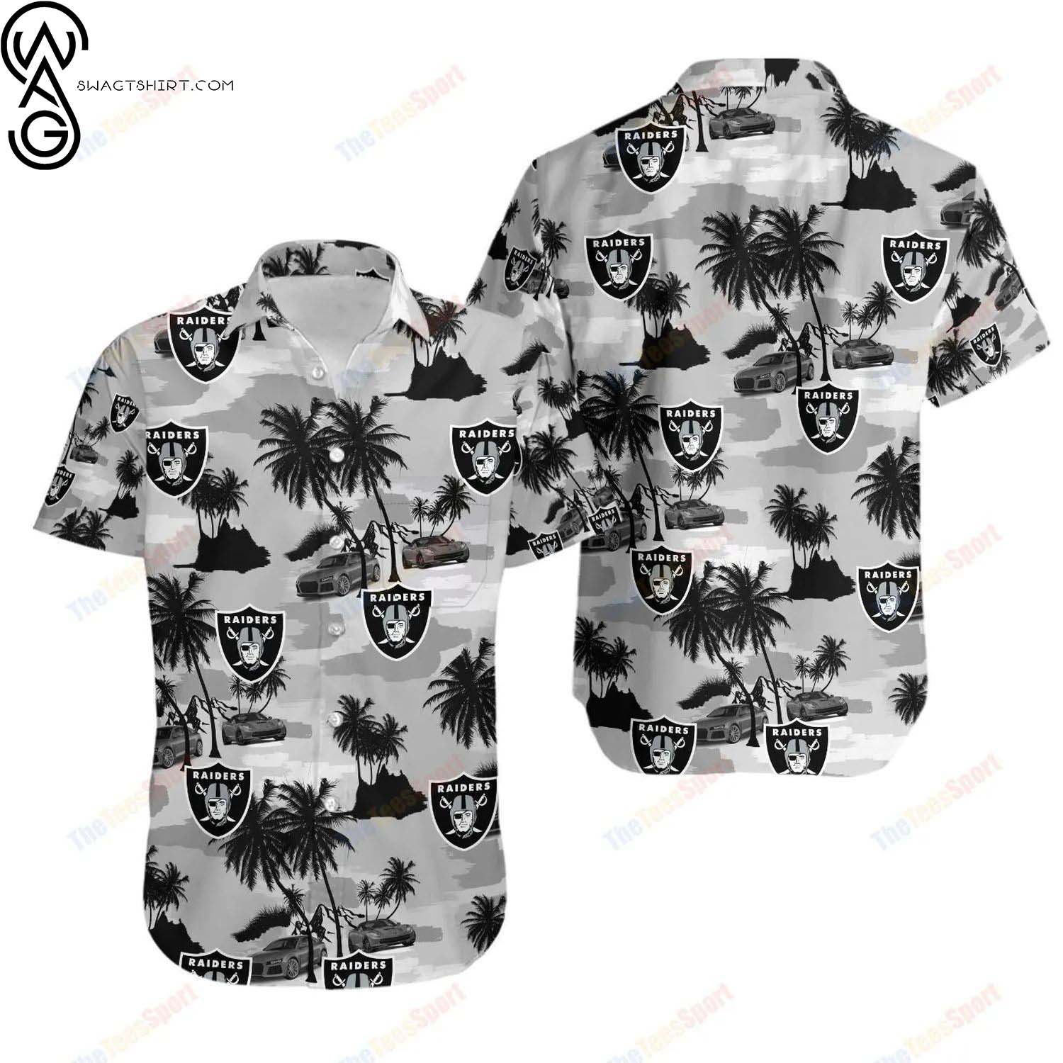 Oakland Raiders Flower Summer Aloha Hawaiian Shirt