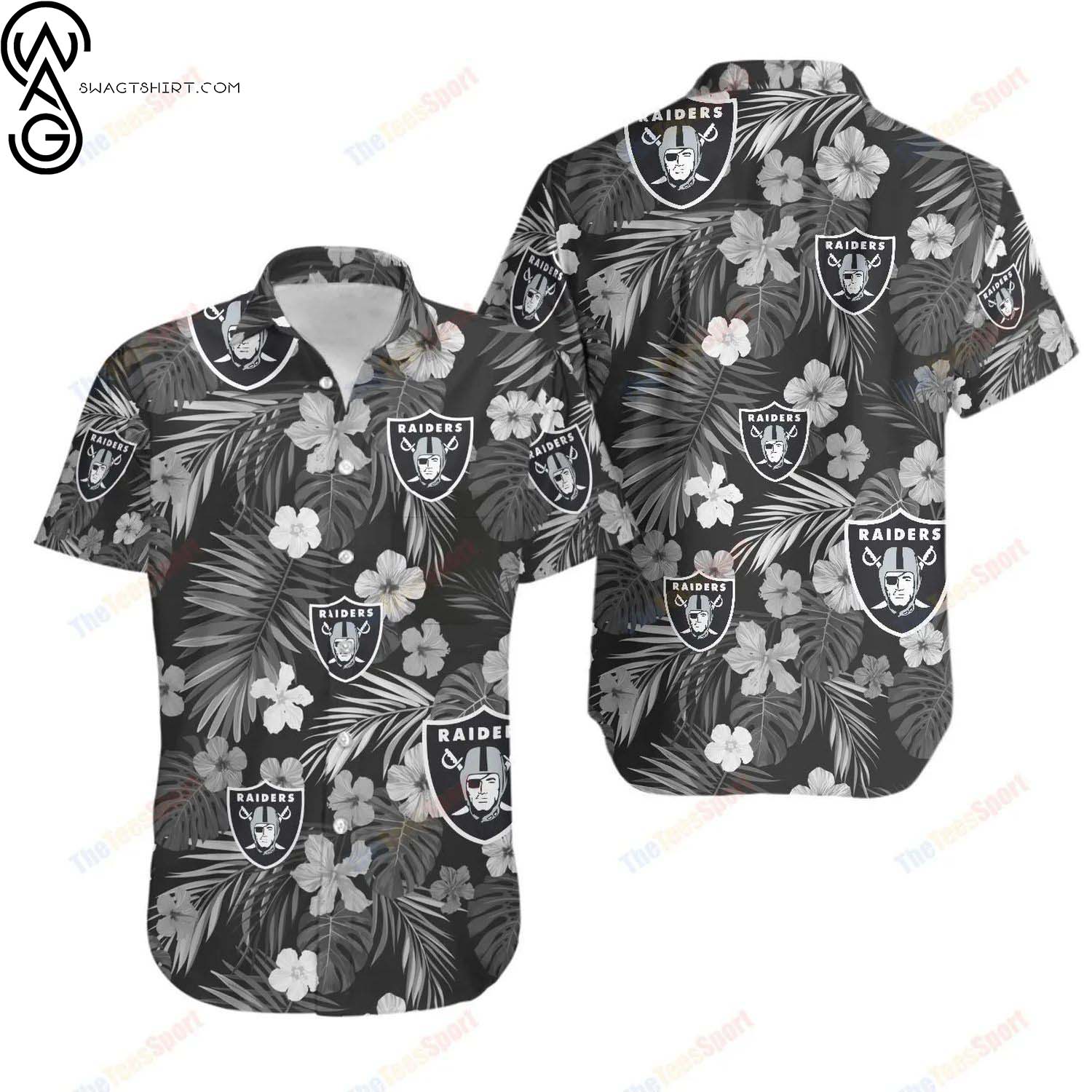 Oakland Raiders Coconut Tree Summer Aloha Hawaiian Shirt