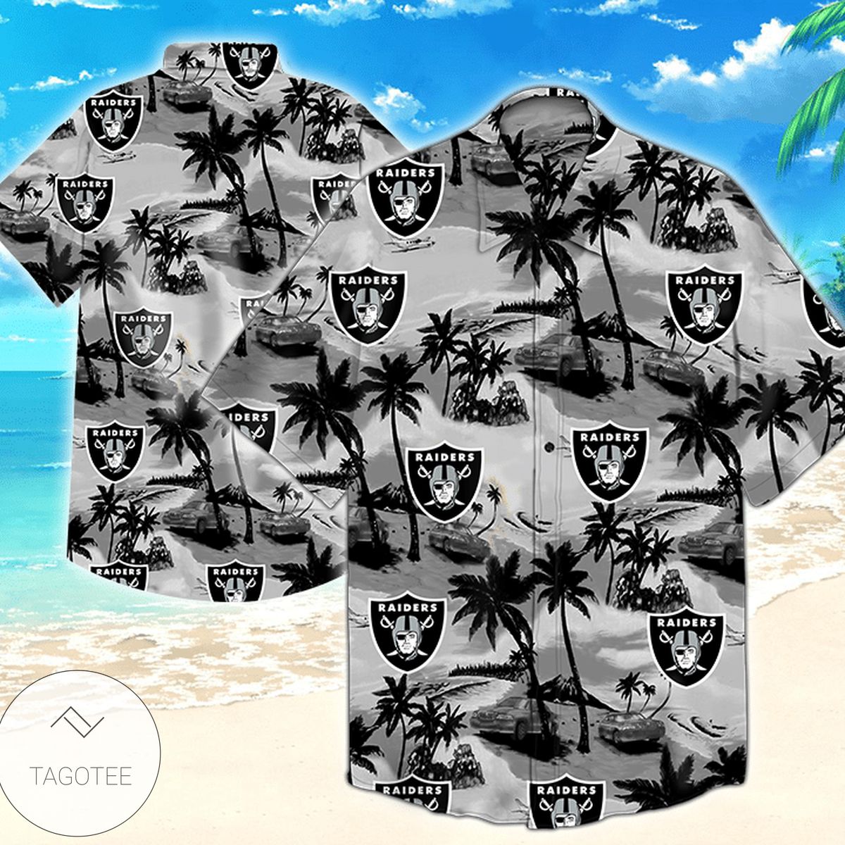 Oakland Raiders Tommy Bahama Authentic Hawaiian Shirt 2022 Summer Button Up Shirt For Men Hawaiian Summer Trends Shirt 2020