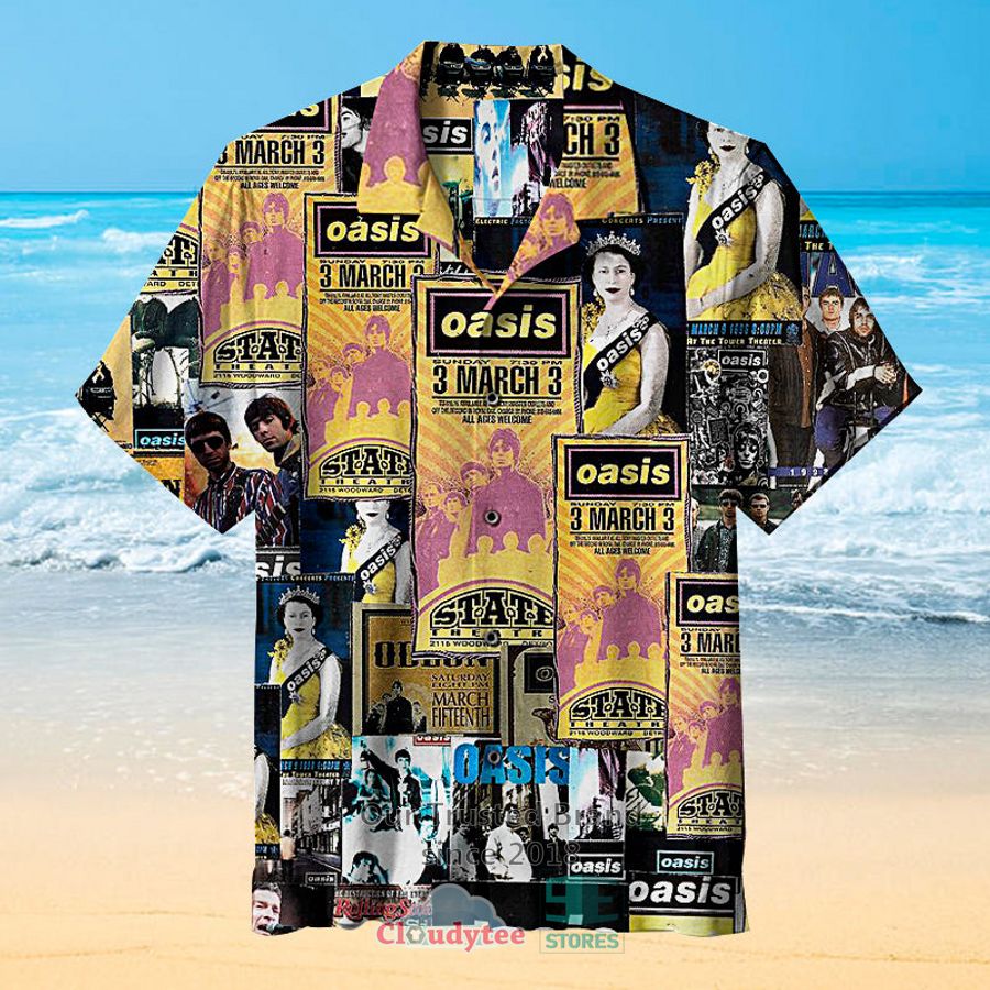 Oasis Band Hawaiian Shirt, Shorts