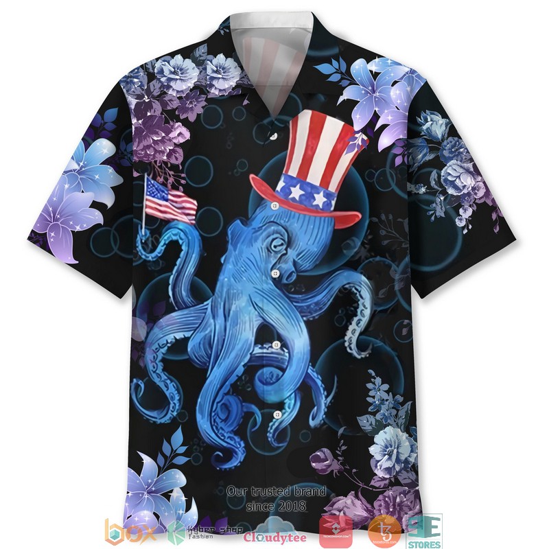 Octopus Beach Flower Hawaiian Shirt