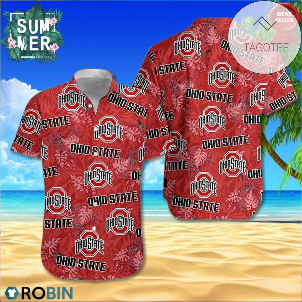 Ohio State Buckeyes Aloha Shirt