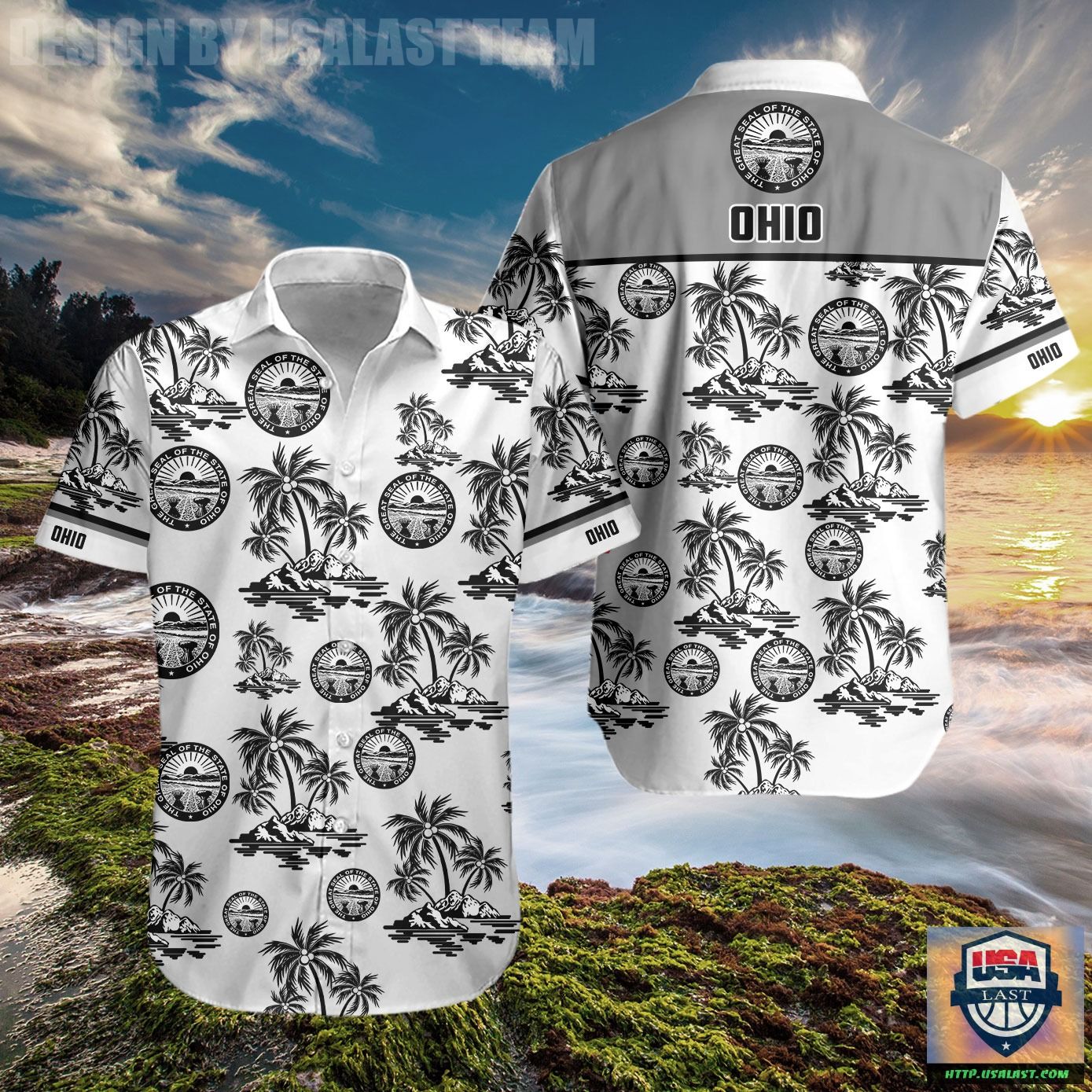 Ohio State Buckeyes Skeleton Tropical Hawaiian Shirt