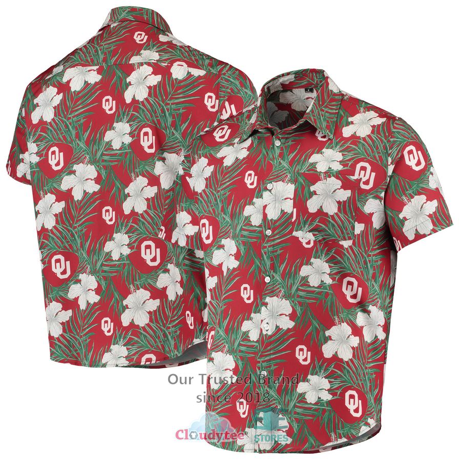 Oklahoma Sooners FOCO Tiki T-Tan Hawaiian Shirt