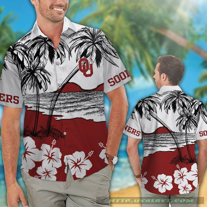 Oklahoma Sooners Camouflage Vintage Hawaiian Shirt